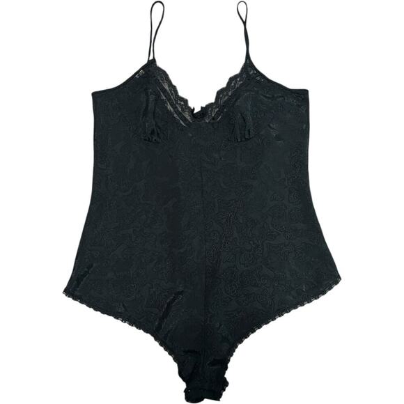 SASSON Other - Sasson Vintage Black Jacquard Lingerie Romper